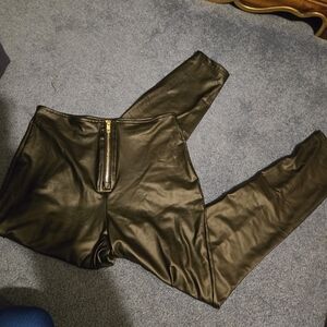 Faux leather leggings